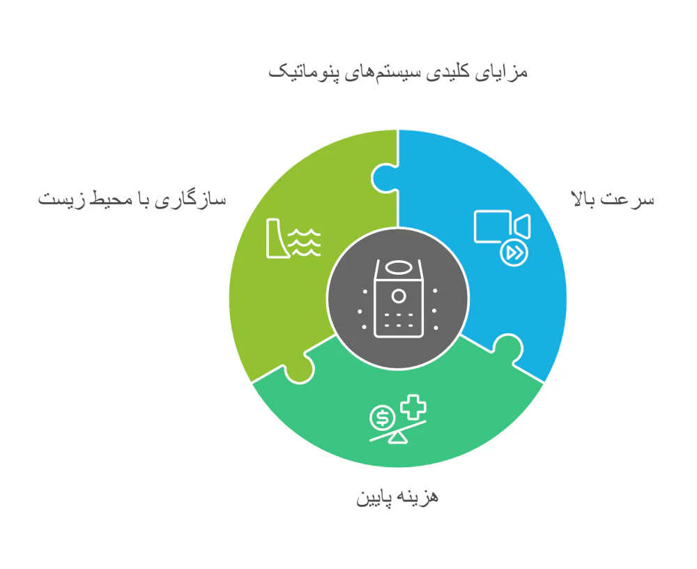 مزایای سیستم پنوماتیک
