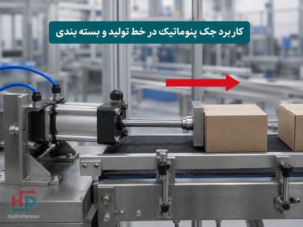 کاربرد جک پنوماتیک در خط تولید و بسته بندی