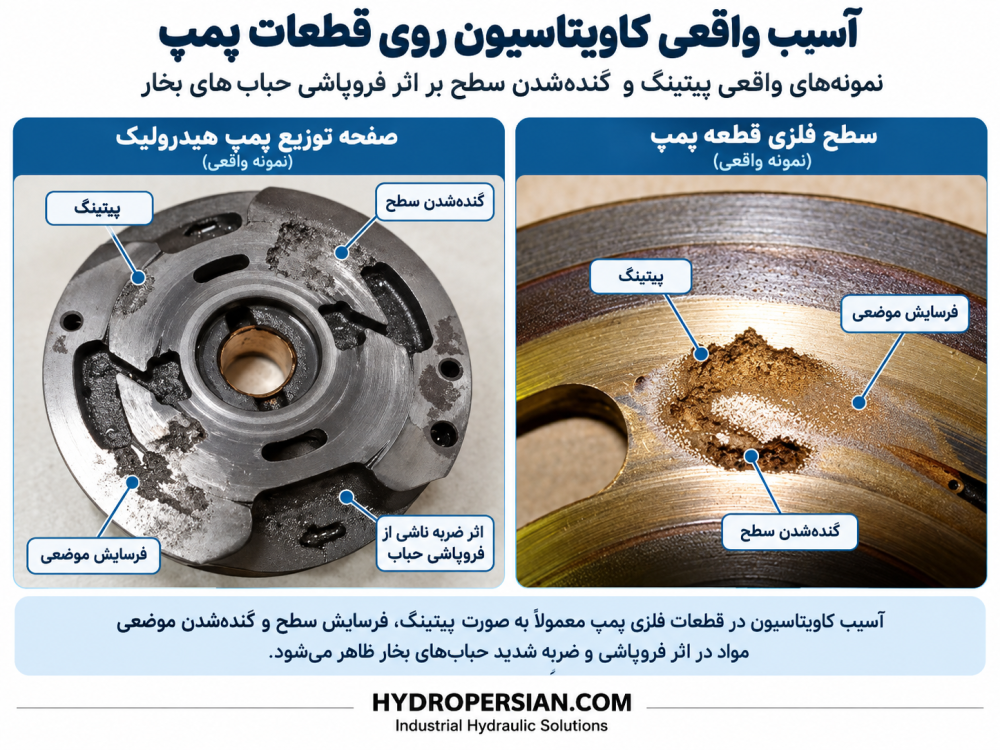 آسیب کاویتاسیون بر پمپ هیدرولیک