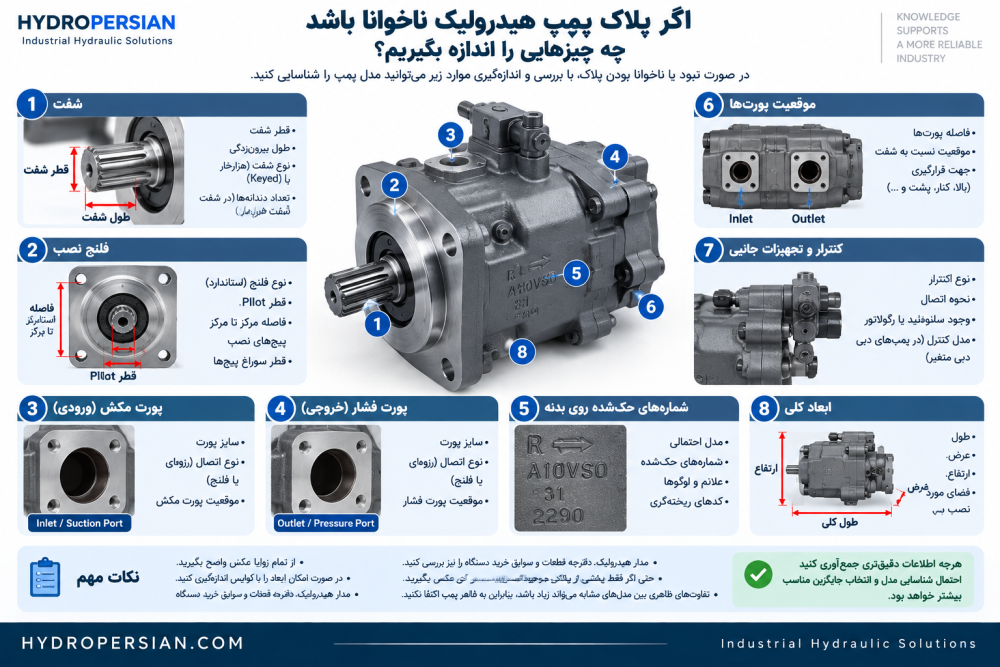 تشخیص کد پمپ هیدرولیک از روی کد پلاک پاک شده