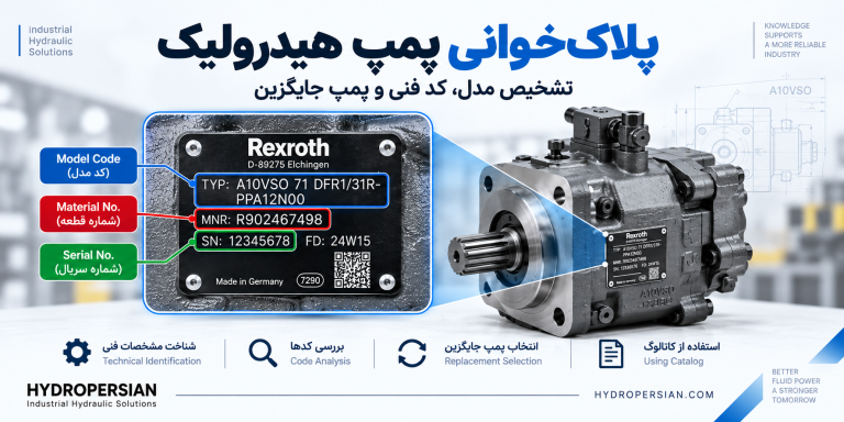 پلاک‌خوانی و کدخوانی پمپ هیدرولیک؛ آموزش تشخیص مدل و انتخاب جایگزین